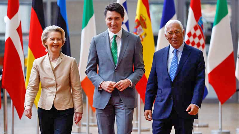 Canadá refuerza vínculos comerciales con la UE para hacer frente a Trump