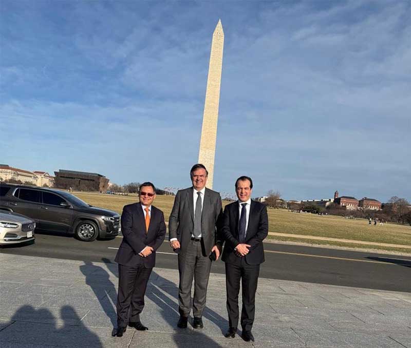 Ebrard y su equipo llegan a Washinton para negociar sobre aranceles de EU al acero y aluminio