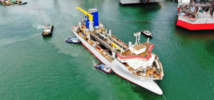 Jan De Nul lanza nuevo buque-draga de emisiones ultra bajas