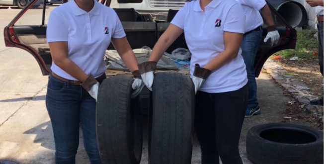 Bridgestone implementa “llantaton” en Morelos y planta árboles en Guanajuato