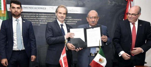 México y Dinamarca firman Memorándum en materia marítima