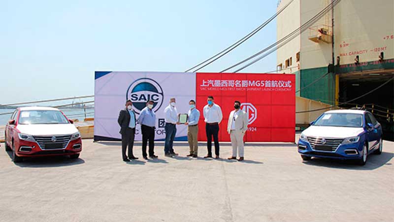 Realizan primera importación de vehículos marca SAIC a través del Puerto de Lázaro Cárdenas