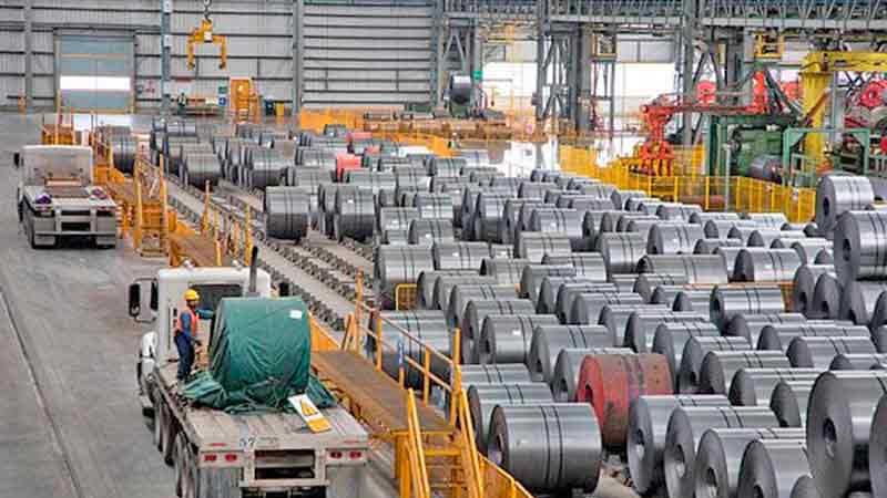 Por parálisis industrial en EU, caen exportaciones de acero en México