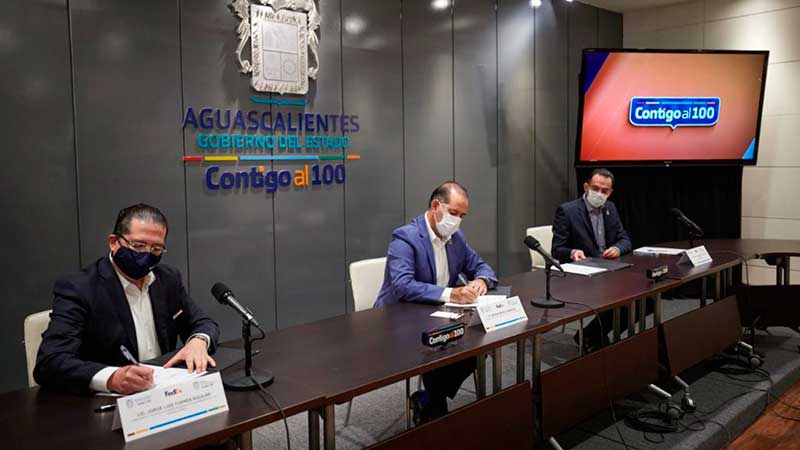 Firma Gobierno del Estado Convenio con FedEx en México Para Impulsar a MiPyMEs de Aguascalientes