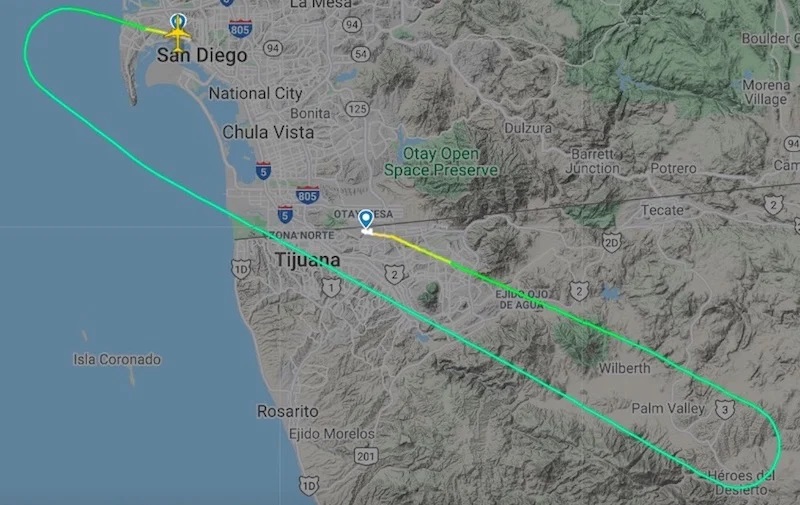 FedEx takes an 18-mile flight across the US-Mexico border