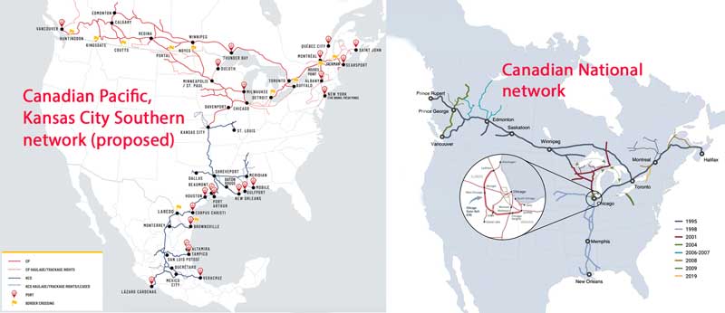 Kansas City Southern y Canadian National Railway anuncian fusión para crear tren entre México, Estados Unidos y Canadá