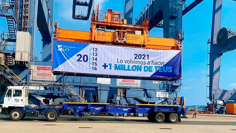 Hutchison Ports LCT alcanza 1 millón de TEU en 2021