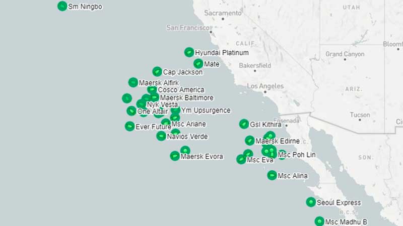 Los barcos en Lokjam, California, ahora están varados fuera de México, Taiwán y Japón.