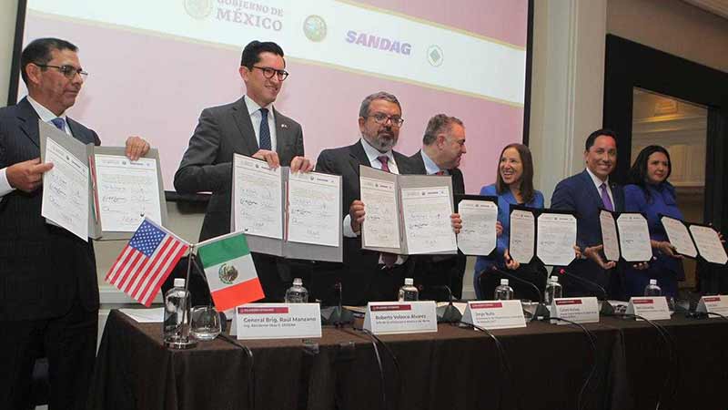 Gobierno de México y el estado de California firman acuerdo relativo al cruce fronterizo Mesa de Otay II