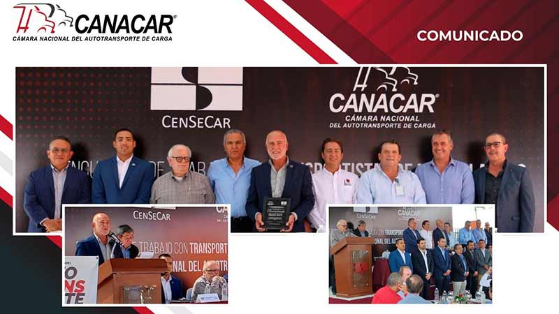 Ramón Medrano presenta informe de actividades a transportistas de Canacar Nuevo Laredo