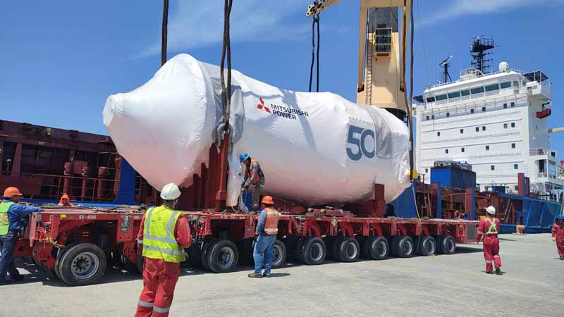 Asipona Progreso recibe segunda turbina para planta de CFE