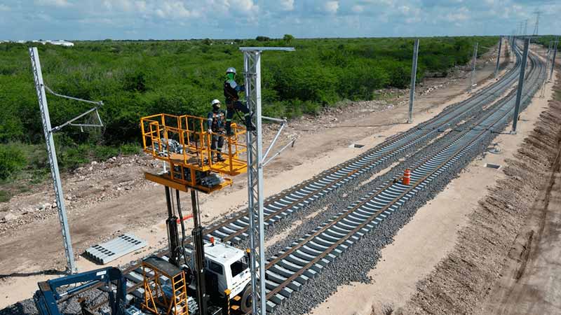 Tren Maya: invierten 28,528 millones de pesos en electrificación de vías
