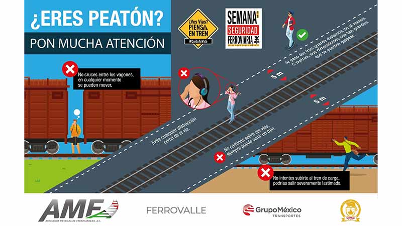 Inicia la Semana de Seguridad Vial Ferroviaria en México, EU y Canadá
